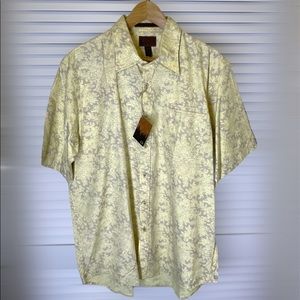 Men’s Born Silk and Cotton Camp shirt NWT large